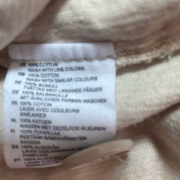 VTG Y2K H&M Corduroy Jacket Women 4 Cream Pockets Academia Preppy Blazer Retro - Picture 6 of 8